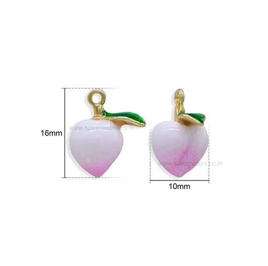 Peach Fruit Charm | Size : 16mm | Qty : 1pc | CHE197