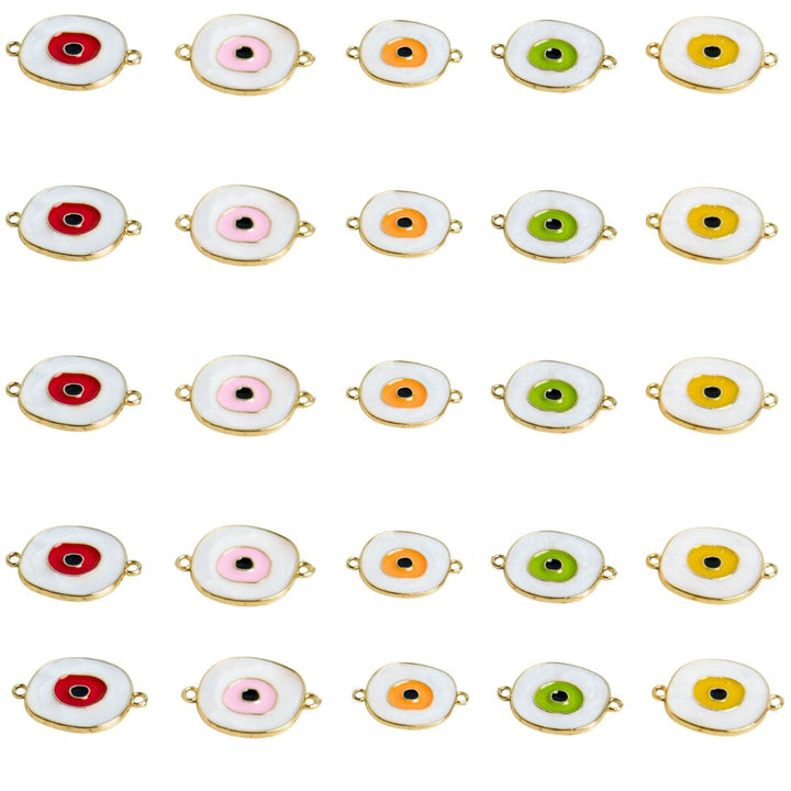 Evil Eye Connector Charms  | Size : 20mm | 04pcs