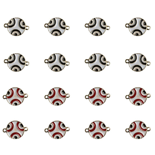 Evil Eye Connector Charms | Size : 16mm | 6pcs