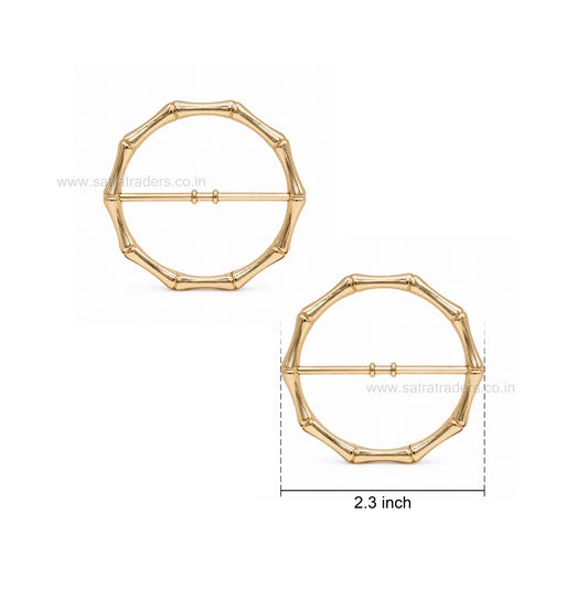 Circular Slide Ring Scarf Clasp & Garment Buckle | Qty : 2pcs