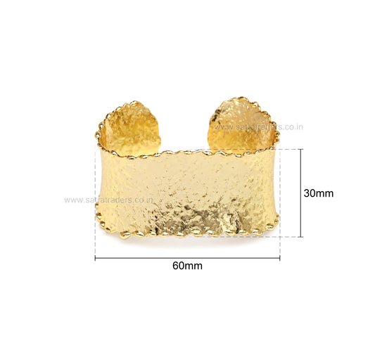 Wide Rough Hammered Brass Kada | 1pc | K127