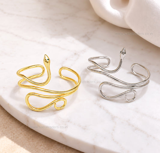 Coiled Snake Brass Kada | 1pc | K136