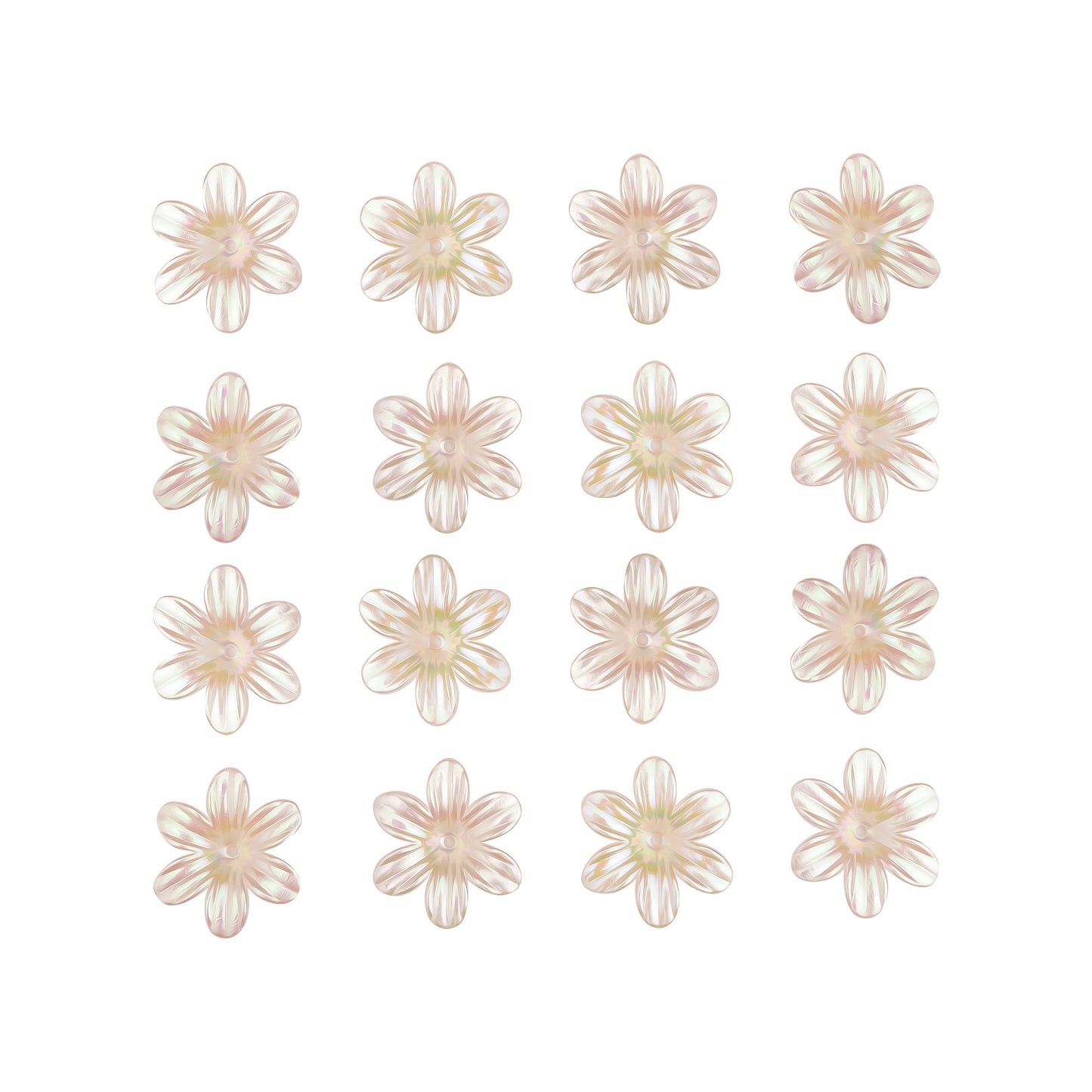 Flower Hair Accessories Single Hole | Size : 23mm | Qty : 25pcs | HA27