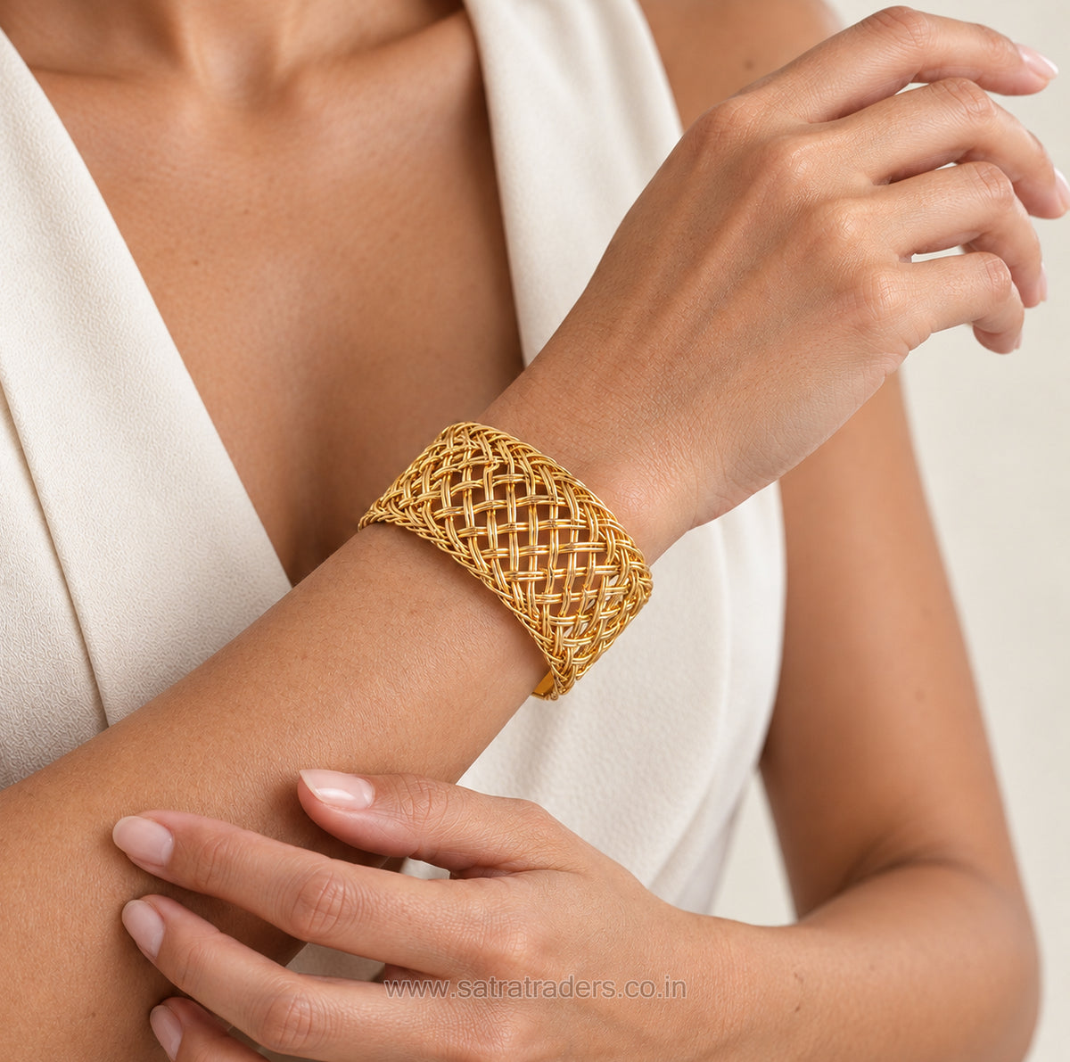 Mesh Woven Wire MS Iron Kada | 1pc | K102