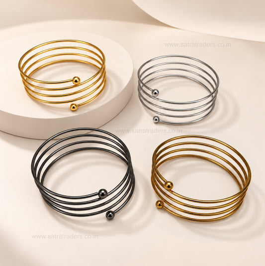 Multi-Layer Spiral Coil MS Iron Kada | 1pc | K02