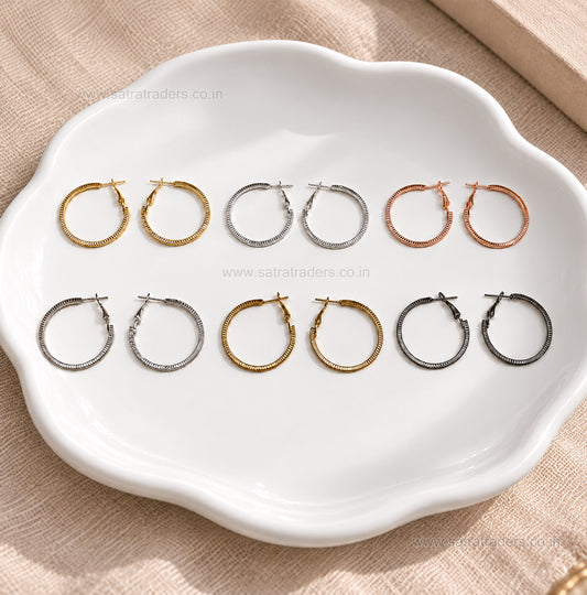 Designer Hoop Iron Bali | Size : 32mm | Qty : 6pcs | EF106