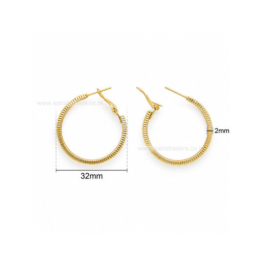 Designer Hoop Iron Bali | Size : 32mm | Qty : 6pcs | EF106