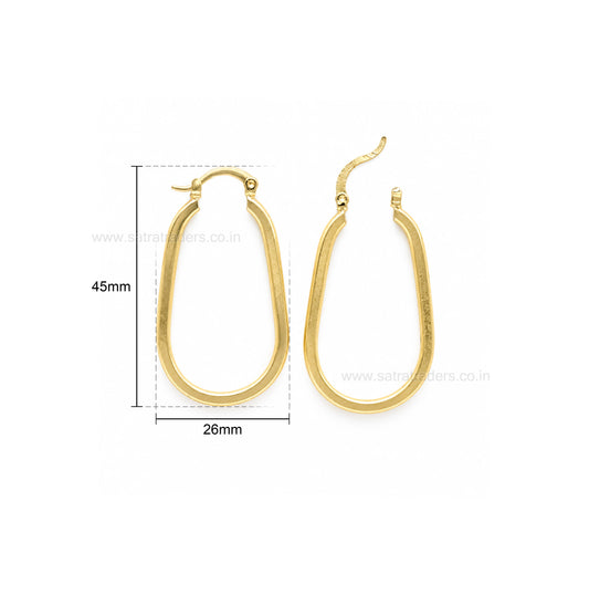Oval Hoop Brass Earring Bali | Size : 45mm | Qty : 2pcs | EF110