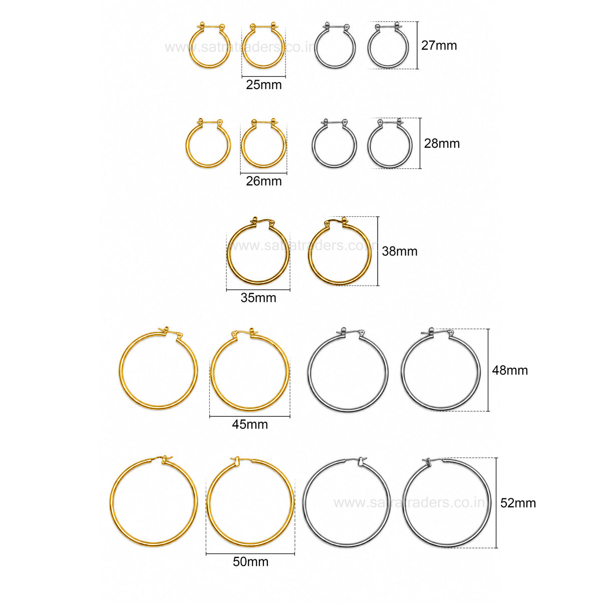 Plain Hoop Brass Earring Bali EF120