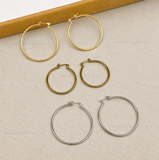 Plain Hoop Brass Earring Bali EF120