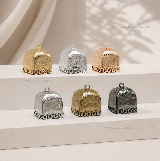Square Floral Jhumki | Qty : 6pcs-3pair | EF90