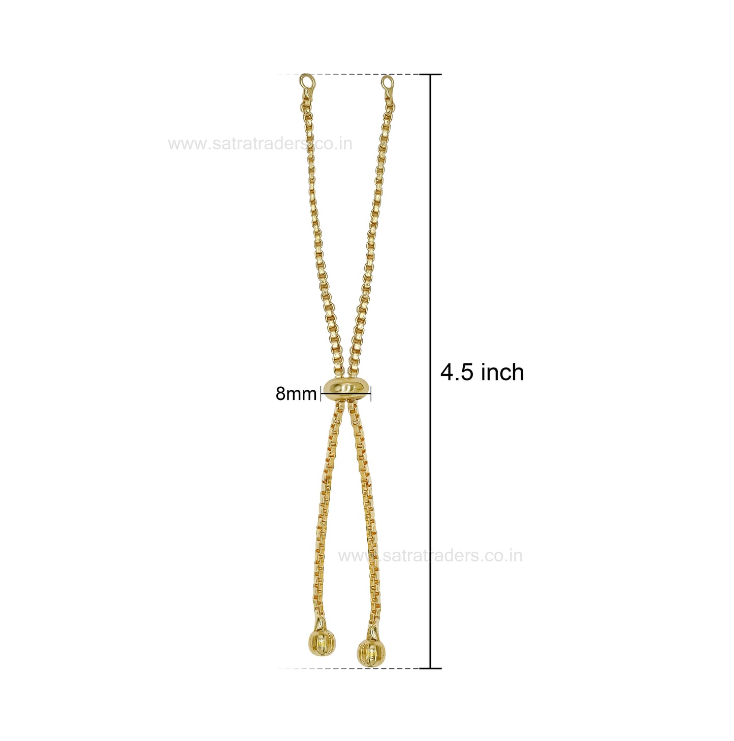 Adjustable Slider Chain Bracelet | Size : 4.5inch | Qty : 10pcs | B30
