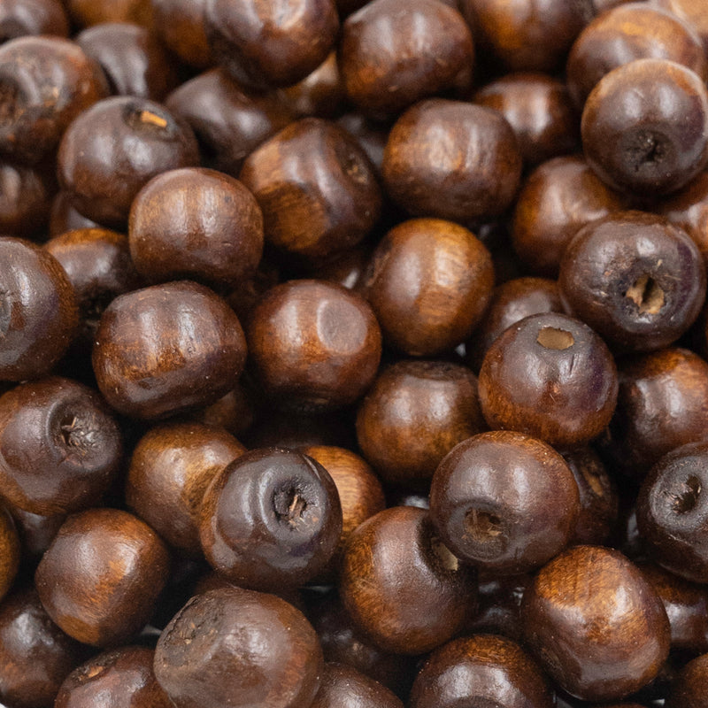 Brown Round Wooden Beads