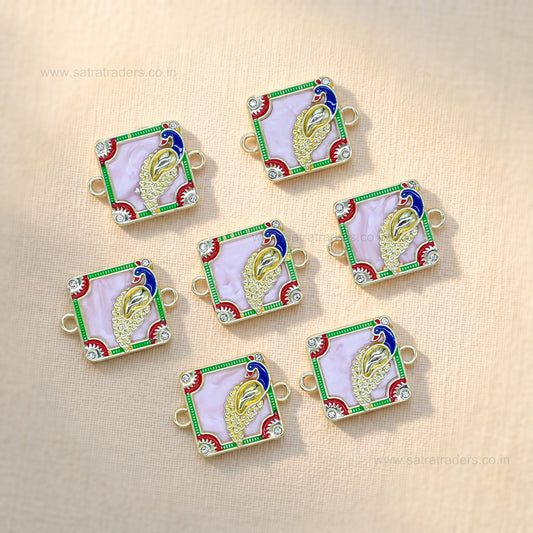 Peacock Rakhi Connector Charm | Size : 20mm | Qty : 10pcs | CHE160