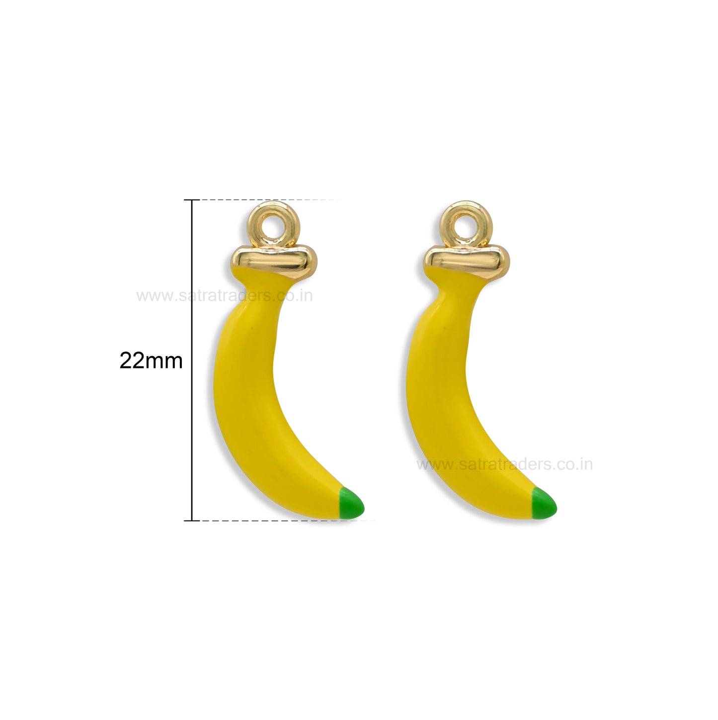 Banana Fruit Charm for DIY Making | Size : 22mm | Qty : 1pc | CHE189