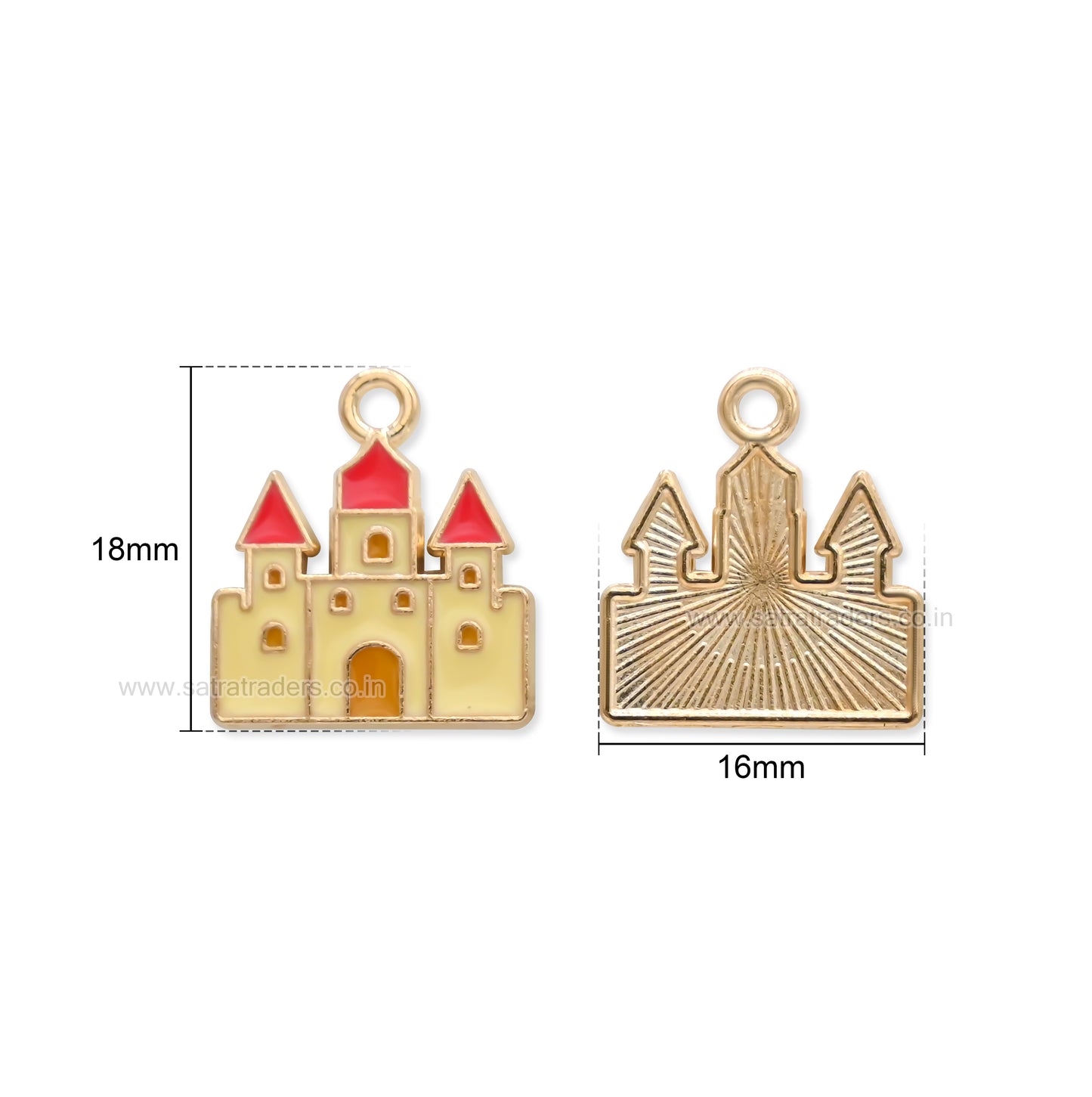 Enamel Fairy Tale Castle Charms | Size : 18mm | Qty : 10pcs | CHE215