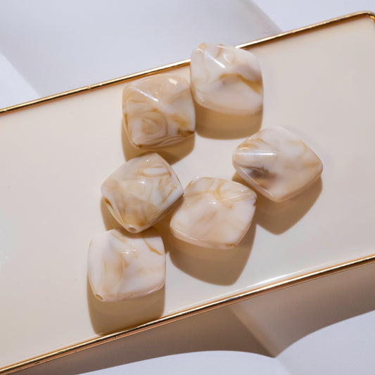 Marble Plastic Beads | Size : 35mm | PB156