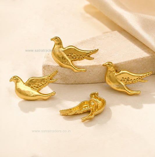 Matte Flying Bird Button with Loop | Qty : 5pcs