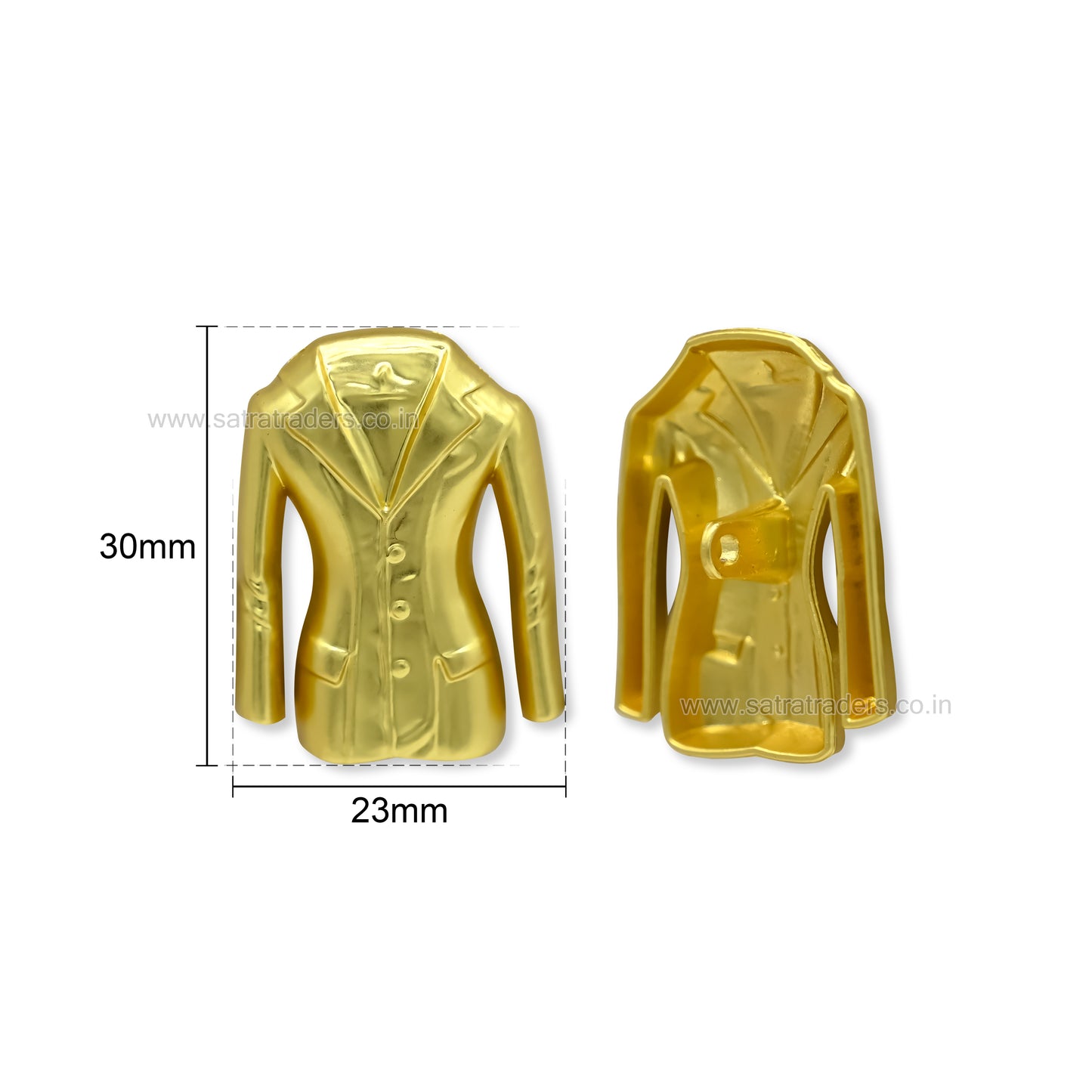 Sculptural Wave Coin Garment Accent with Loop | Qty : 5pcs