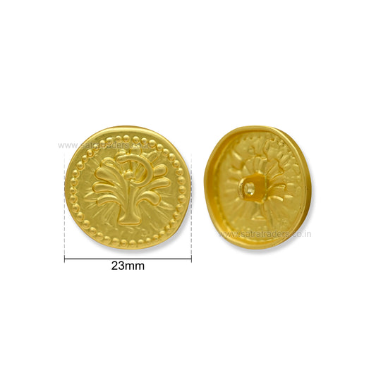 Tree of Life Coin Shank Button with Loop | Qty : 4pcs | G-1-11