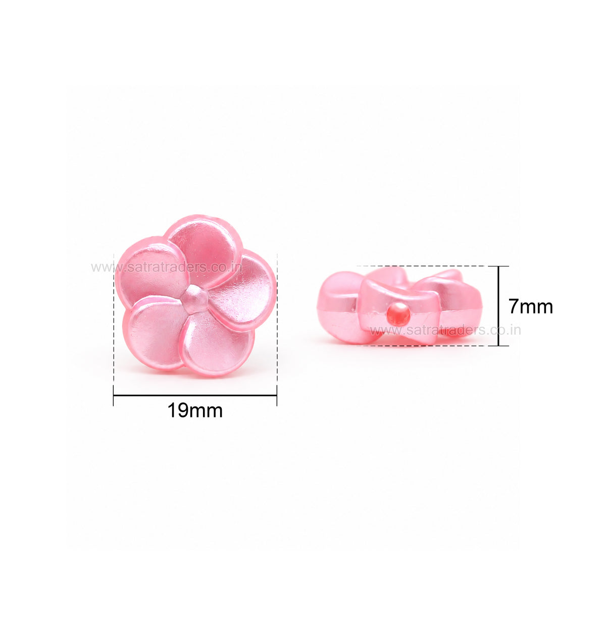 Pastel Acrylic Flower Beads | Size : 19mm | PB51
