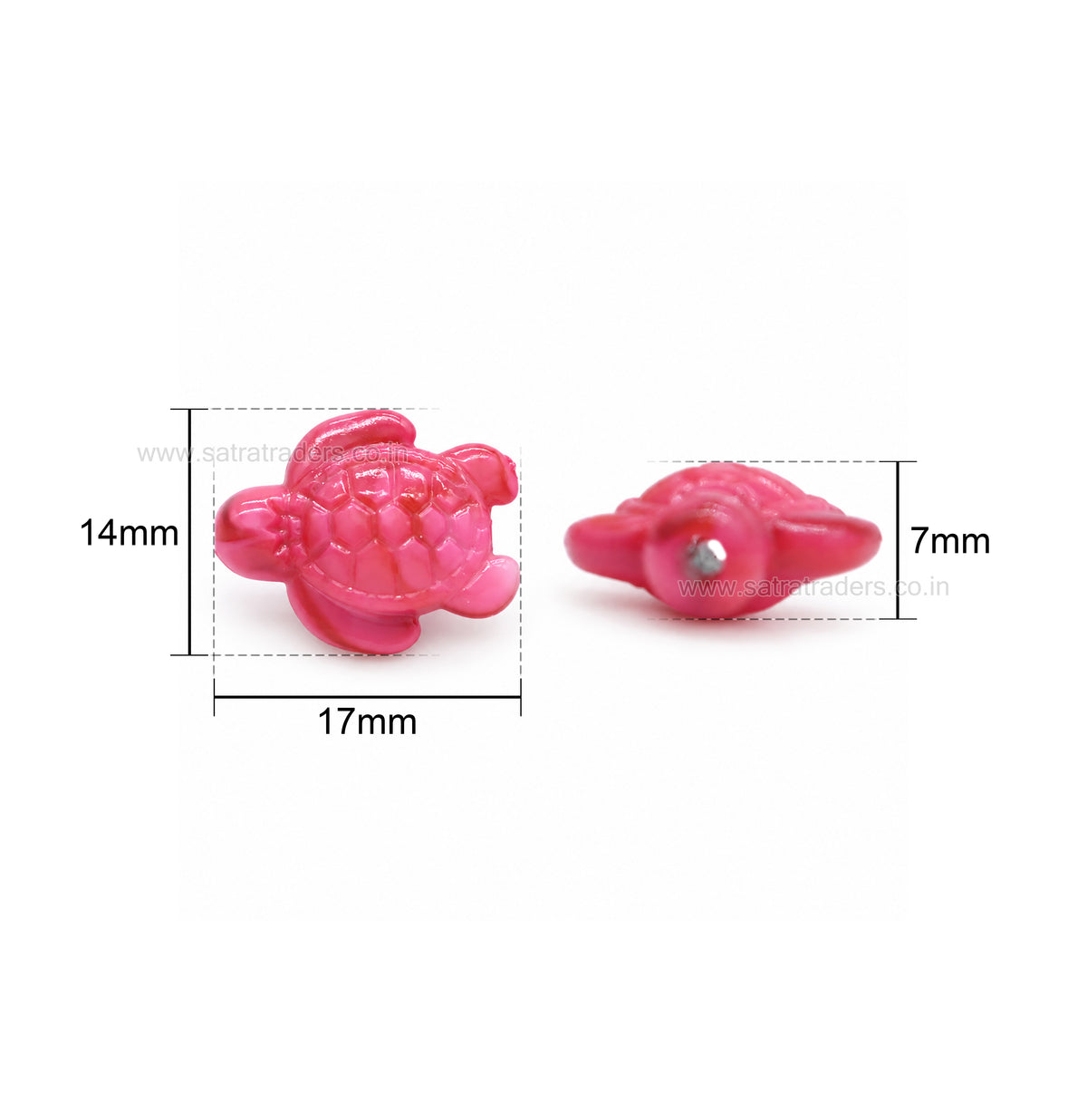 Assorted Marbles Sea Turtle Beads | Size : 14mm | PB69