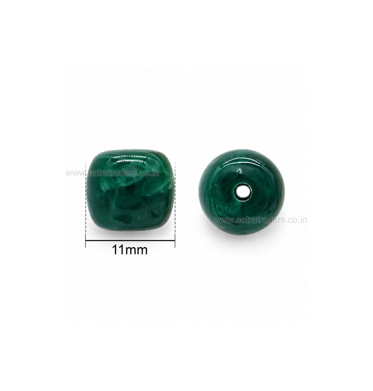 Assorted Rounded Drum Plastic Beads | Size : 11mm | PB144