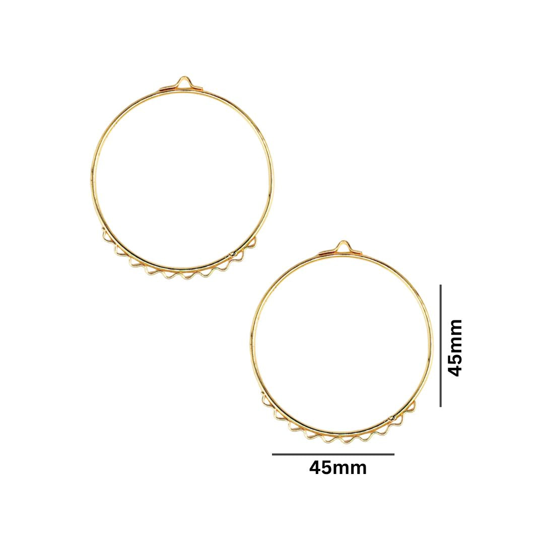 Earring Hoop 11 Naka Bengal Bali | Size : 45mm | Qty : 10pcs | EF84