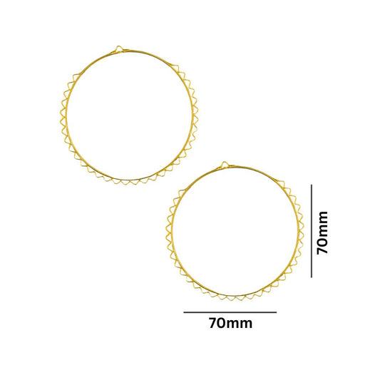 Earring Base 33 Naka Bali | Size : 70mm | Qty : 10pcs | EF55