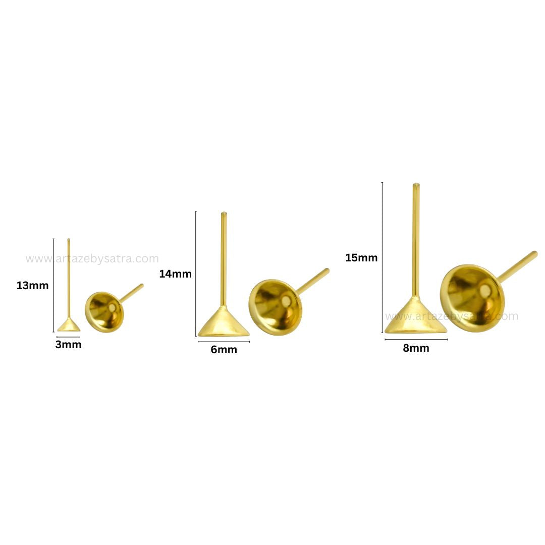 Metal Earring Studs | Qty : 100g | EF19