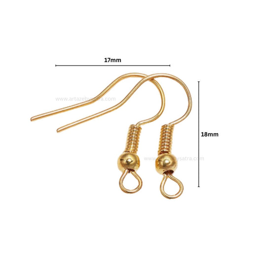 Brass Fish Hook (High Quality) | Size : 18mm | Qty : 20pcs | EF67