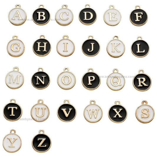 Enamel Alphabet Charms | Qty : 10pcs