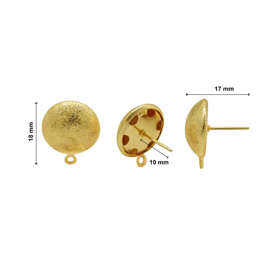 Earrings Post Studs | Size : 18mm | Qty : 20pcs | EF31