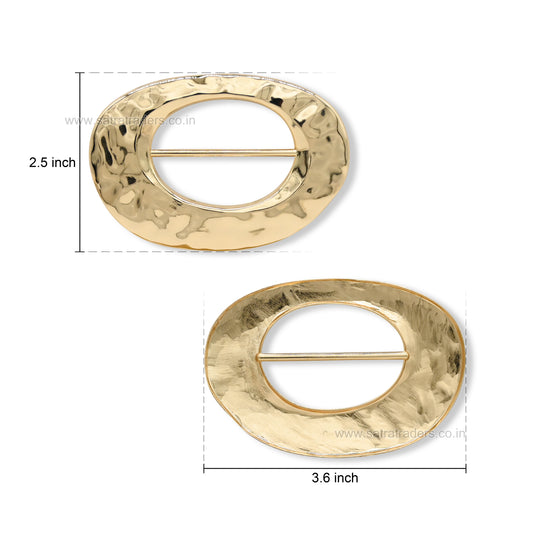 Hammered Oval Buckle | Qty : 2pcs