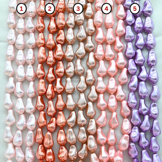 Uncut Glass Pearl Drop Beads | Size : 22*13mm | GB18