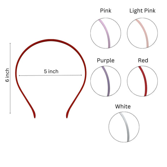 Satin Hair Band | Size : 5mm | Qty : 10pcs | HB05