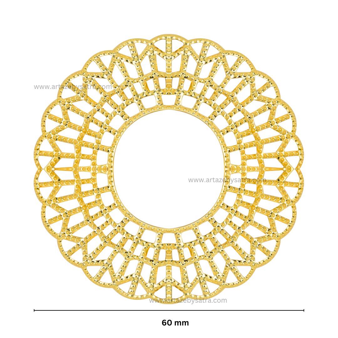 Round Metal Art Base | Size : 60mm | Qty : 100g | MA100
