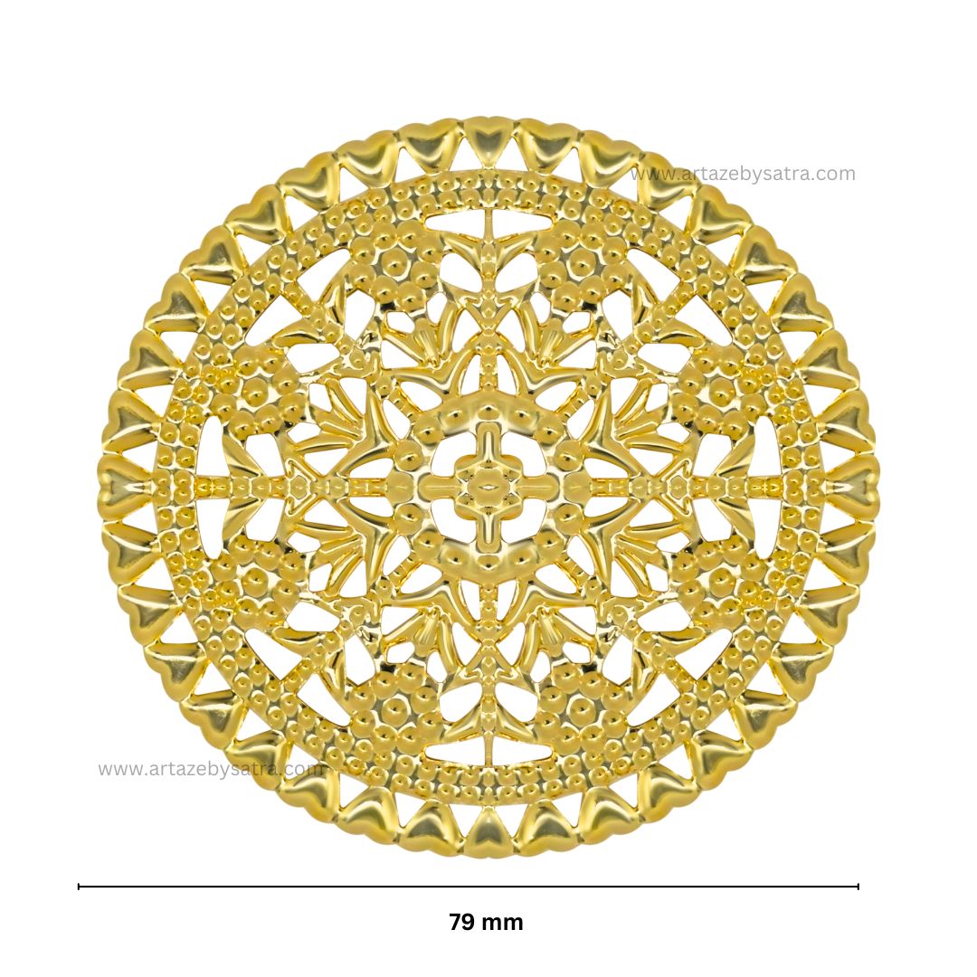 Round Metal Art Base | Size : 79mm | Qty : 100g | MA102