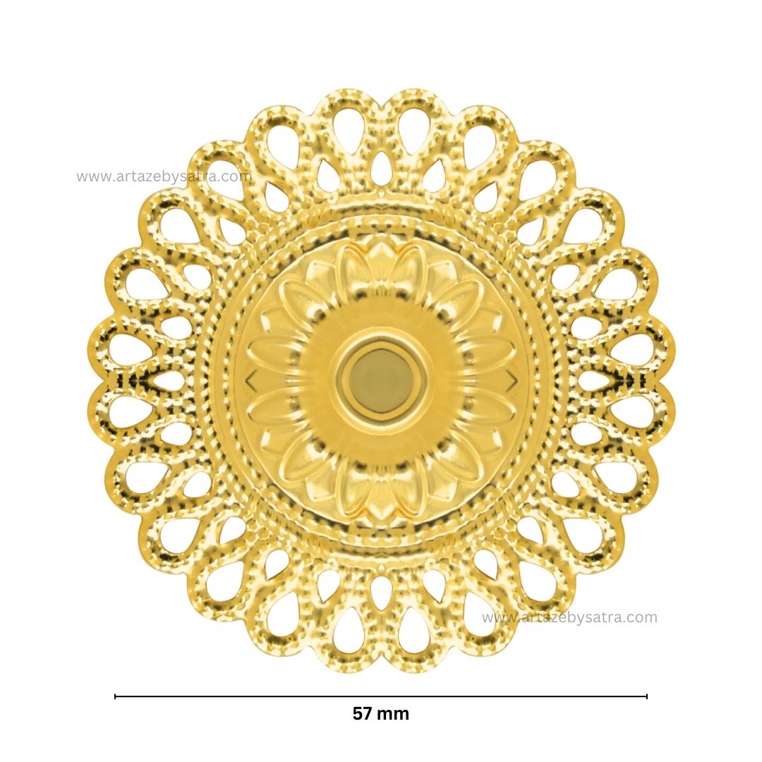 Round Metal Art Base | Size : 57mm | Qty : 100g | MA104