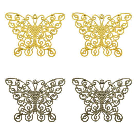 Butterfly Metal Art | Size : 54mm | Qty : 10pcs | F-6-17 | MA11