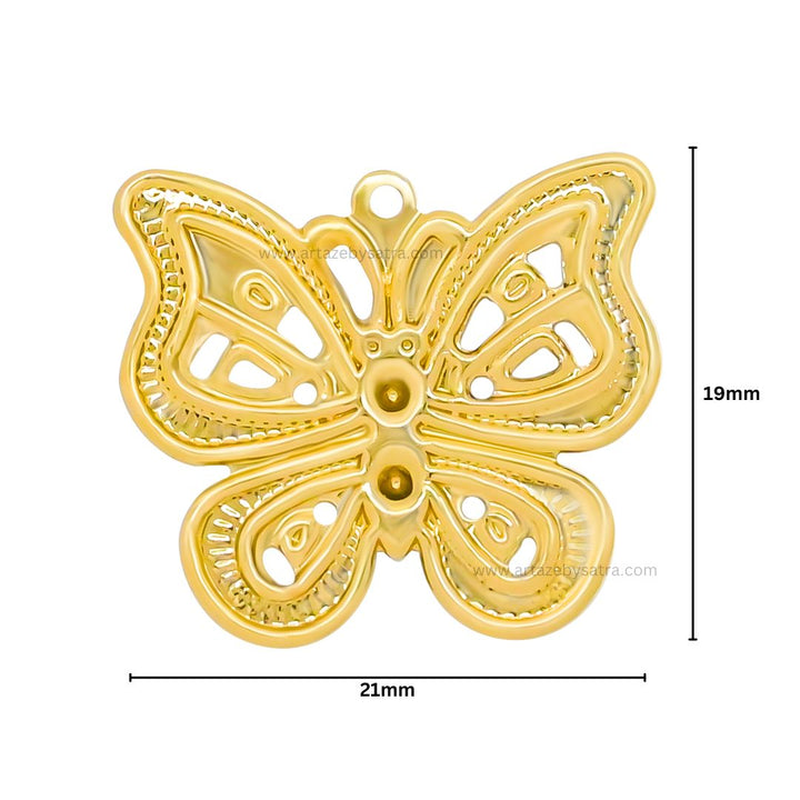 Butterfly Metal Art | Size : 19mm | 20pcs | F-6-4 | MA16