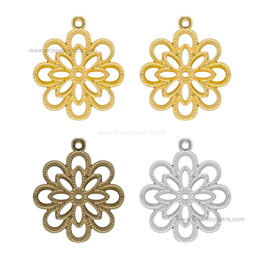 1 Naka Metal Art flower | Size : 23mm | 100pcs | MA184
