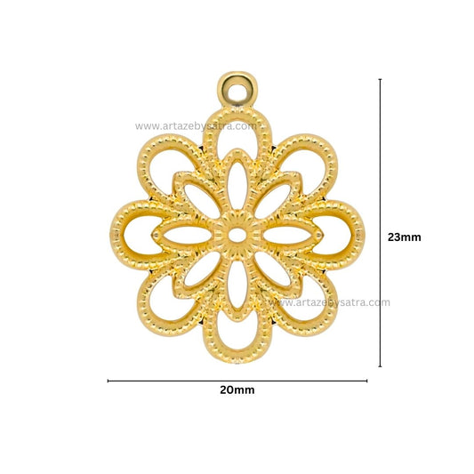 1 Naka Metal Art flower | Size : 23mm | 100pcs | MA184