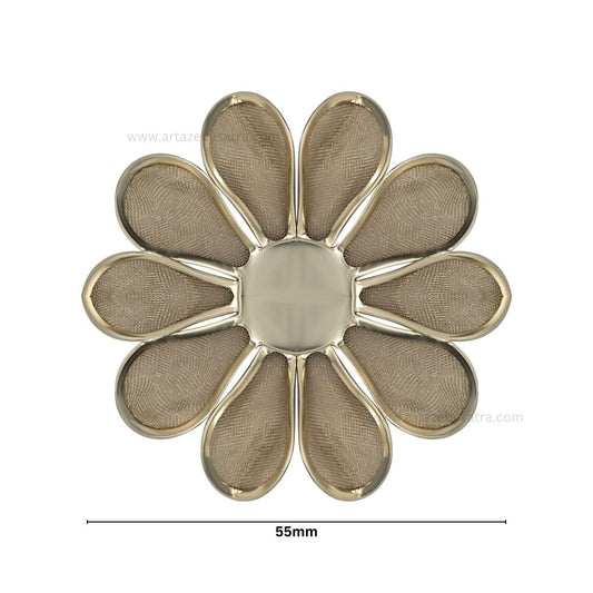 Metal Art Flower | Size : 55mm | Qty : 20pcs | MA187