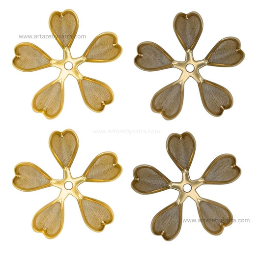 1 Hole Metal Art Flower | Qty : 50pcs | MA189