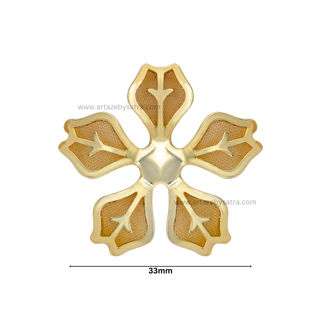 Metal Art Flower | Size : 33mm | Qty : 50pcs | MA194