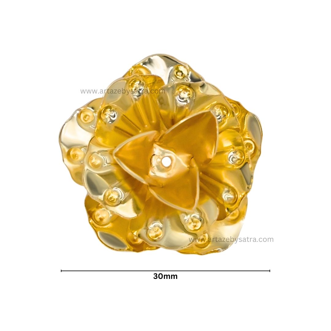 Metal Art Flower | Size : 30mm | Qty : 10pcs | MA198