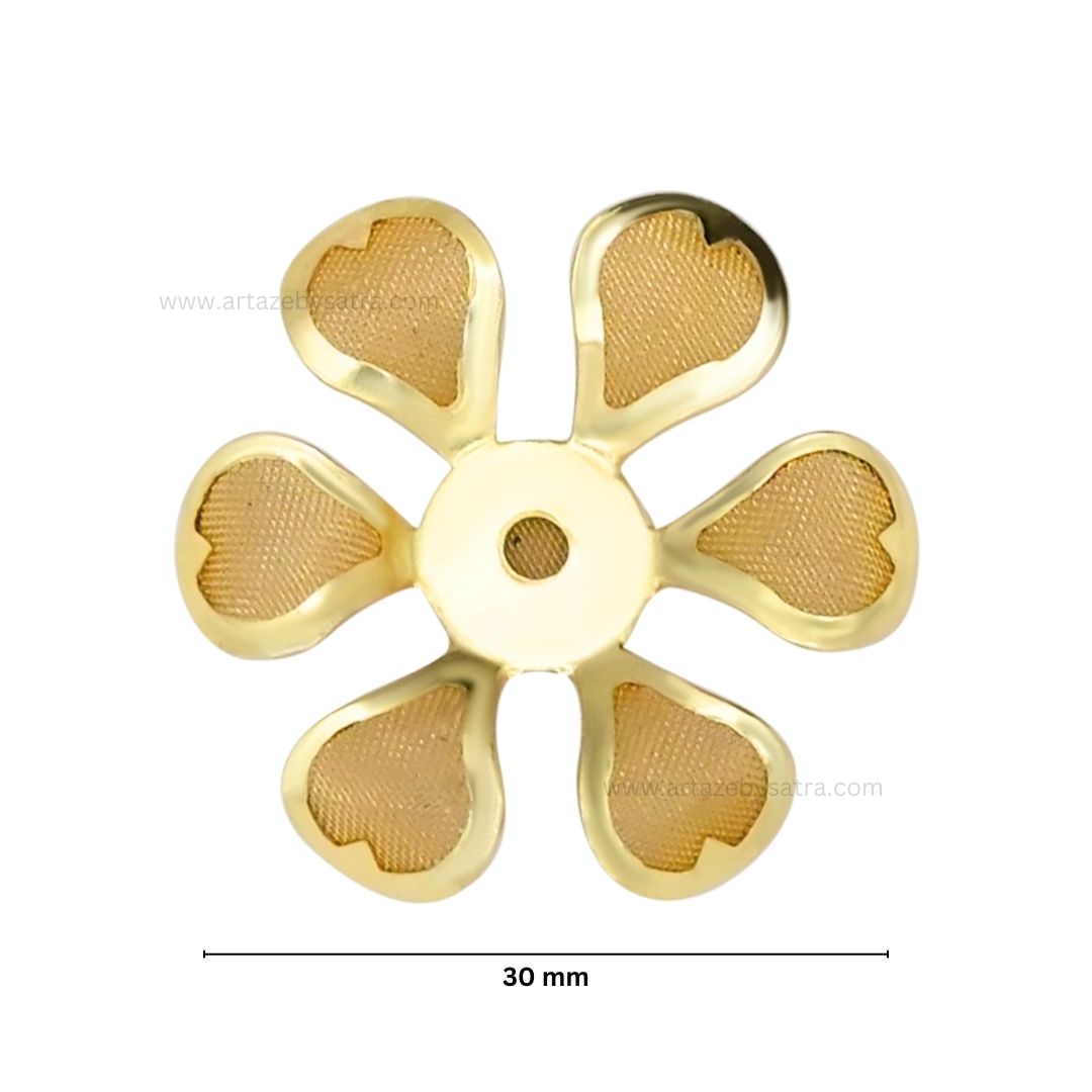 Metal Art Flower | Size : 30mm | Qty : 50pcs | MA201