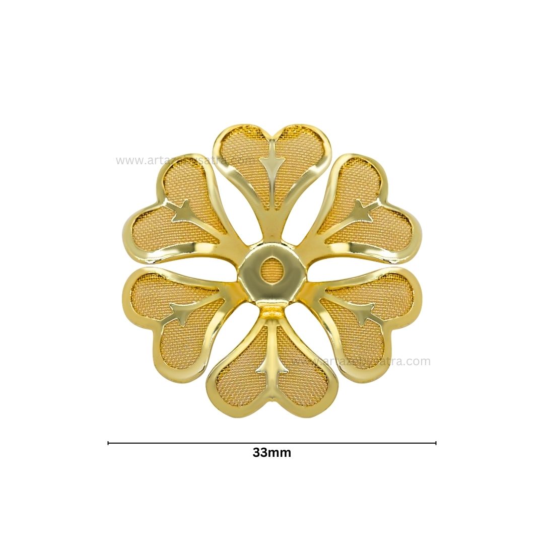 Metal Art Flower | Size : 33mm | Qty : 50pcs | MA204