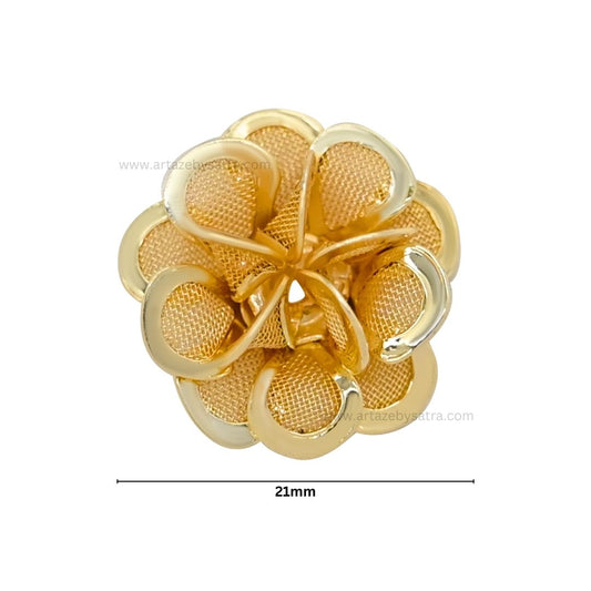 Metal Art Flower | Size : 21mm | Qty : 10pcs | MA205